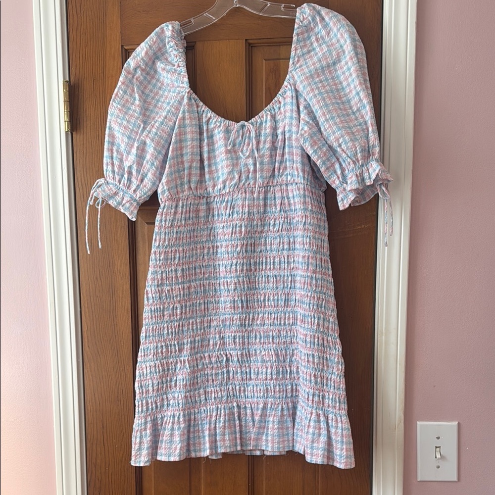 Sugarlips gingham smocked dress